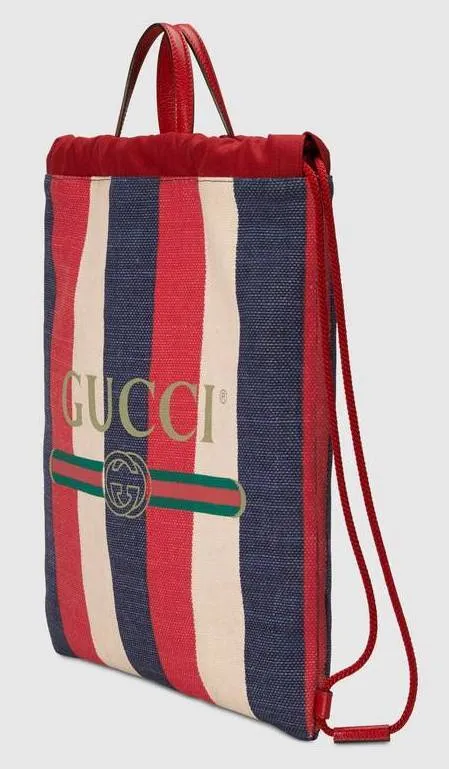Print Medium Drawstring Backpack