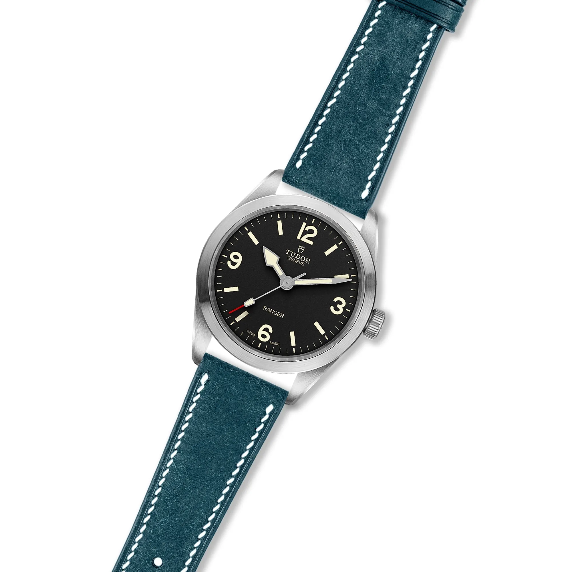 Pueblo Leather Strap for Tudor Ranger - Quick-Release - Grigio (2437)