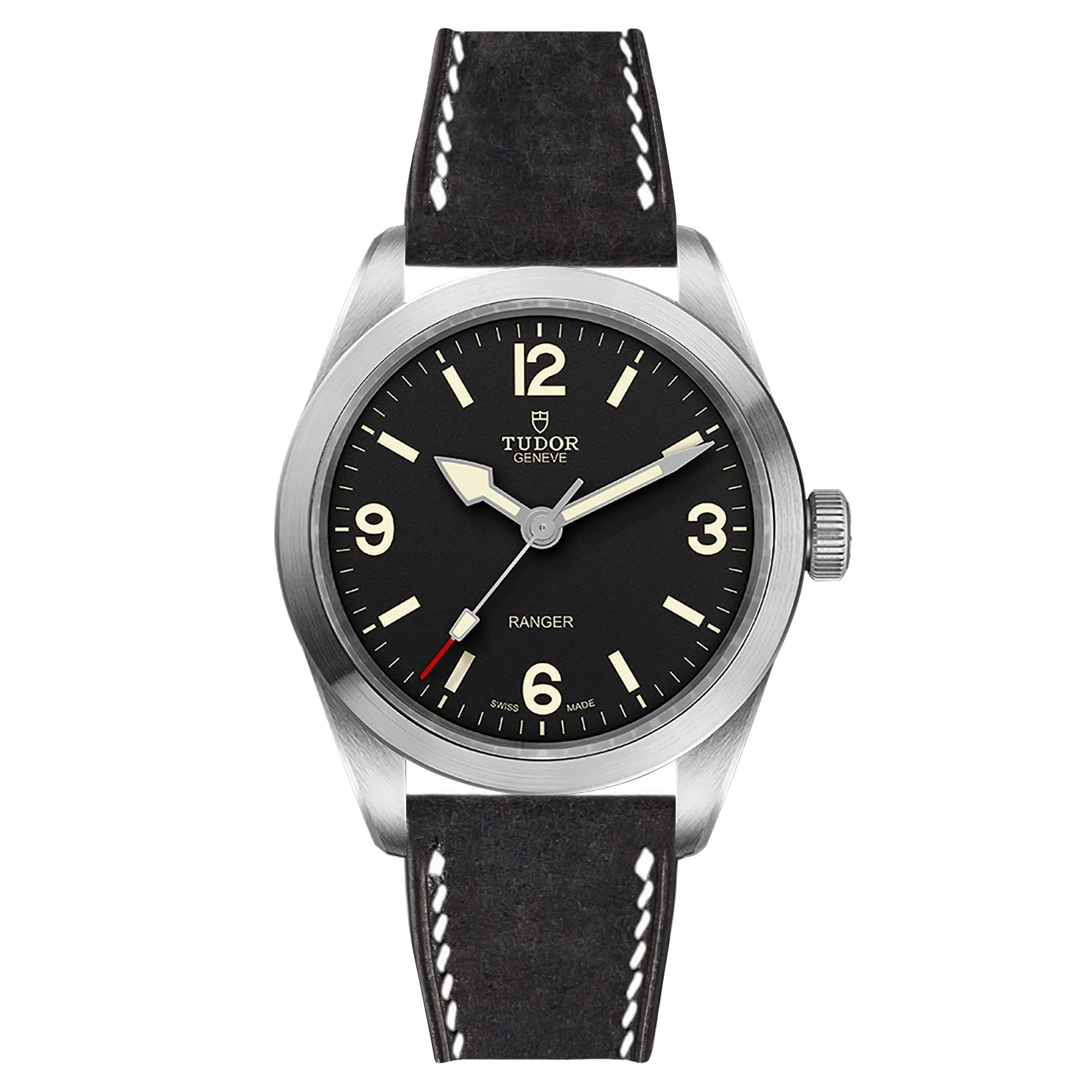 Pueblo Leather Strap for Tudor Ranger - Quick-Release - Grigio (2437)