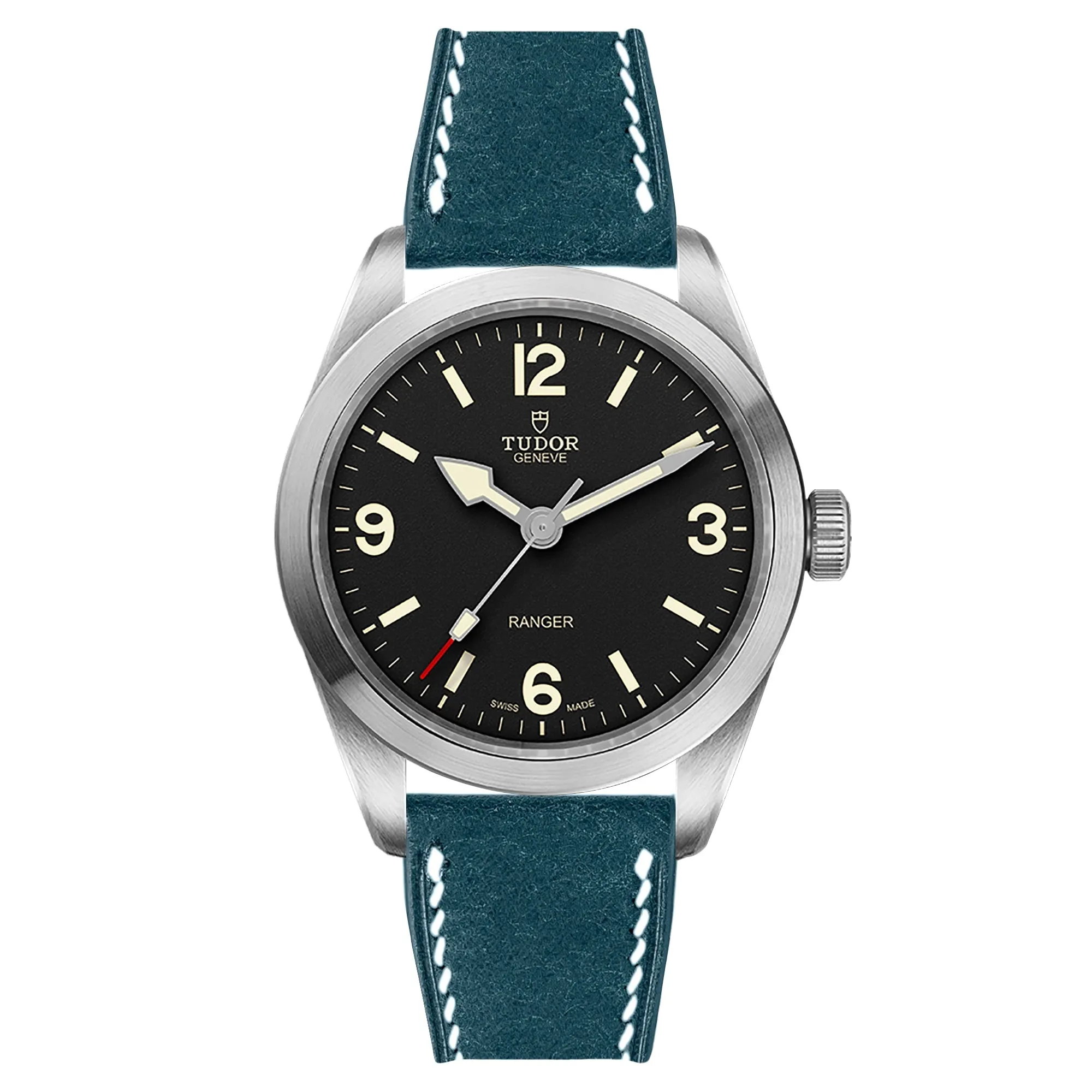Pueblo Leather Strap for Tudor Ranger - Quick-Release - Grigio (2437)