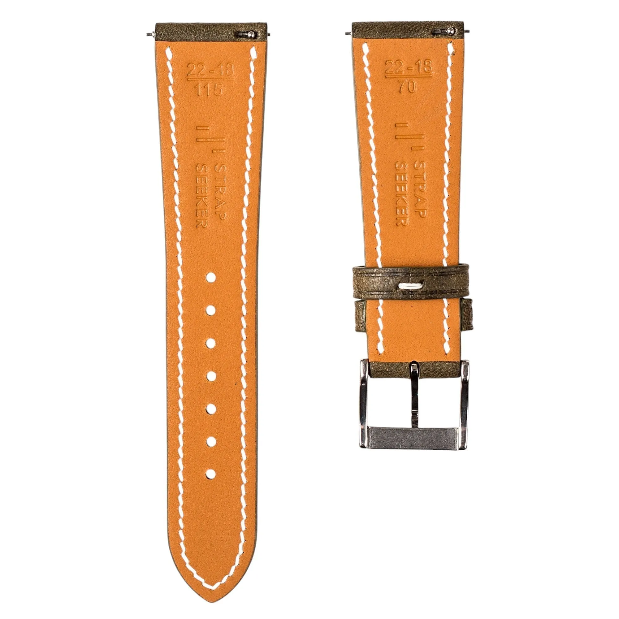 Pueblo Leather Strap for Tudor Ranger - Quick-Release - Grigio (2437)
