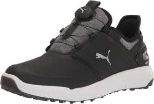 PUMA Men's Ignite Elevate Disc Golf Shoe, Black Silver, 9