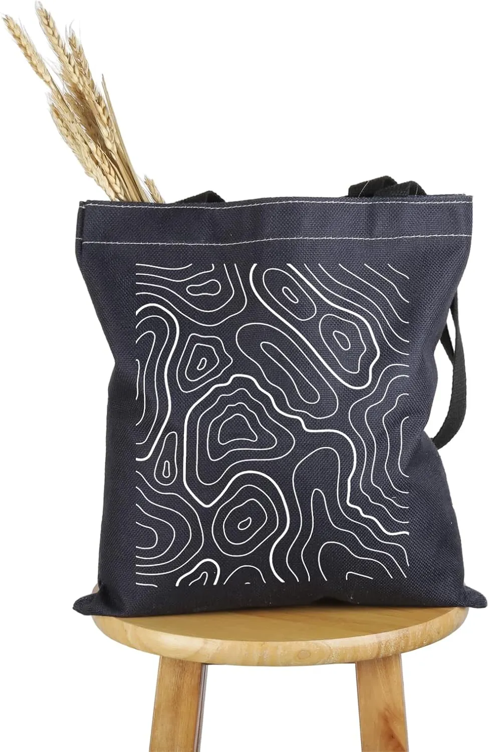 PWHAOO Geology Inspired Gift Topography Tote Bag Hiking Lover Handbag Outdoor Lover Gift