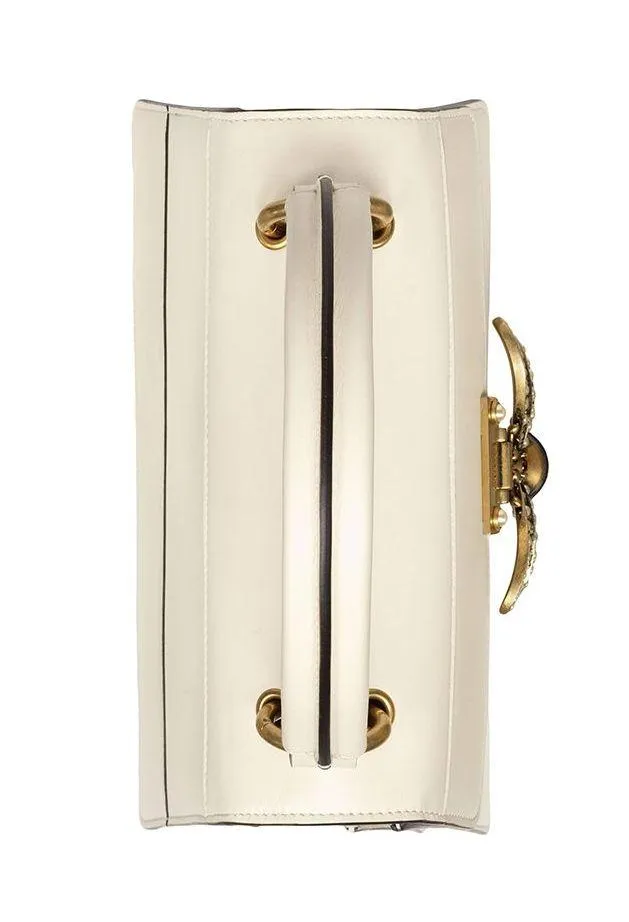 Queen Margaret Small Top Handle Bag, White