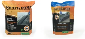 Quick Dam Flood Barriers and Bags - Control, Contain and Divert Flood Water