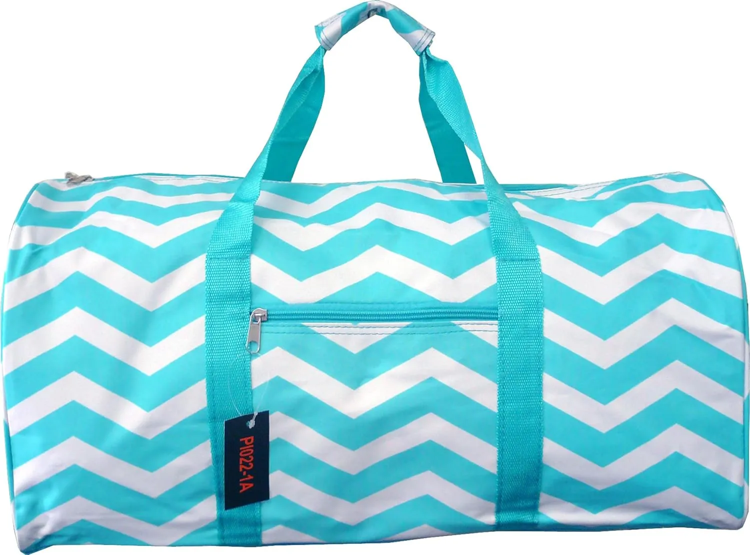 ""TOP PACK"" 22"" Women Fashion Print Duffel Bag (Chevron-Mint)