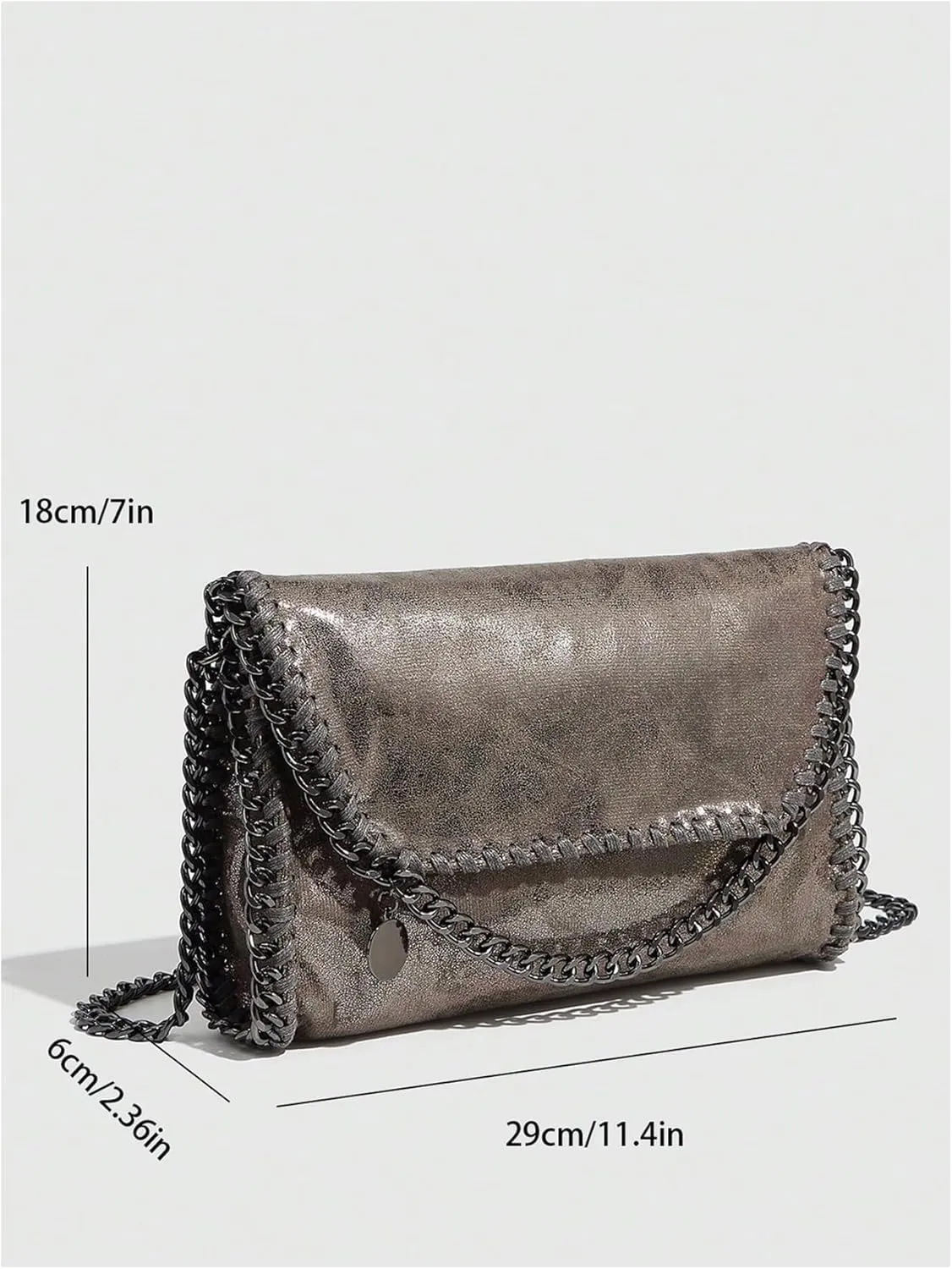QWINEE Women's Vintage Crossbody Bags Flap Magnet Shoulder Handbag with Chain Strap