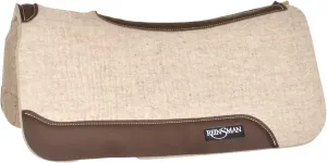 Reinsman Quick-Drying Moisture-Wicking Shock-Absorbing Apex Premium Wool Arena Performance Saddle Pad, 31" L x 32" D x 3/4" T, Brown