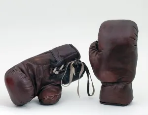 Retro Boxing Gloves 1930's era 12oz Brown Leather Gloves New Unbranded