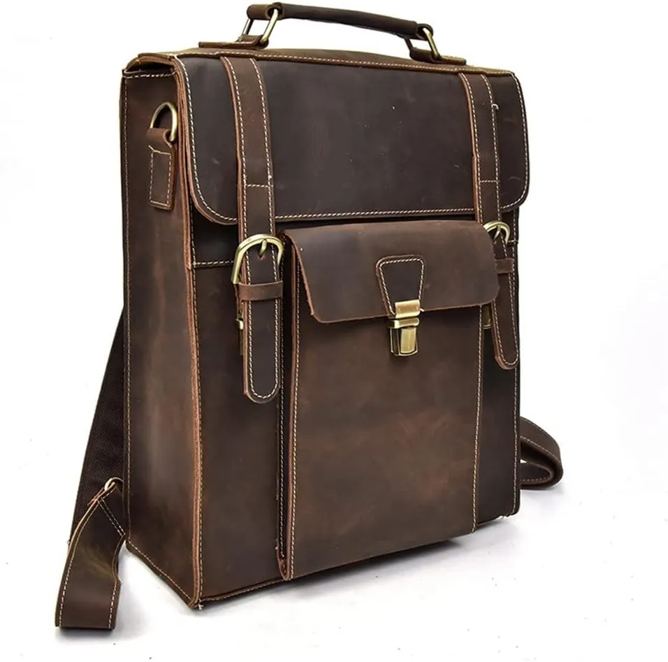 Retro Men's Handbags Backpacks Backpacks Shoulder Diagonal Briefcases Business Bags(E)