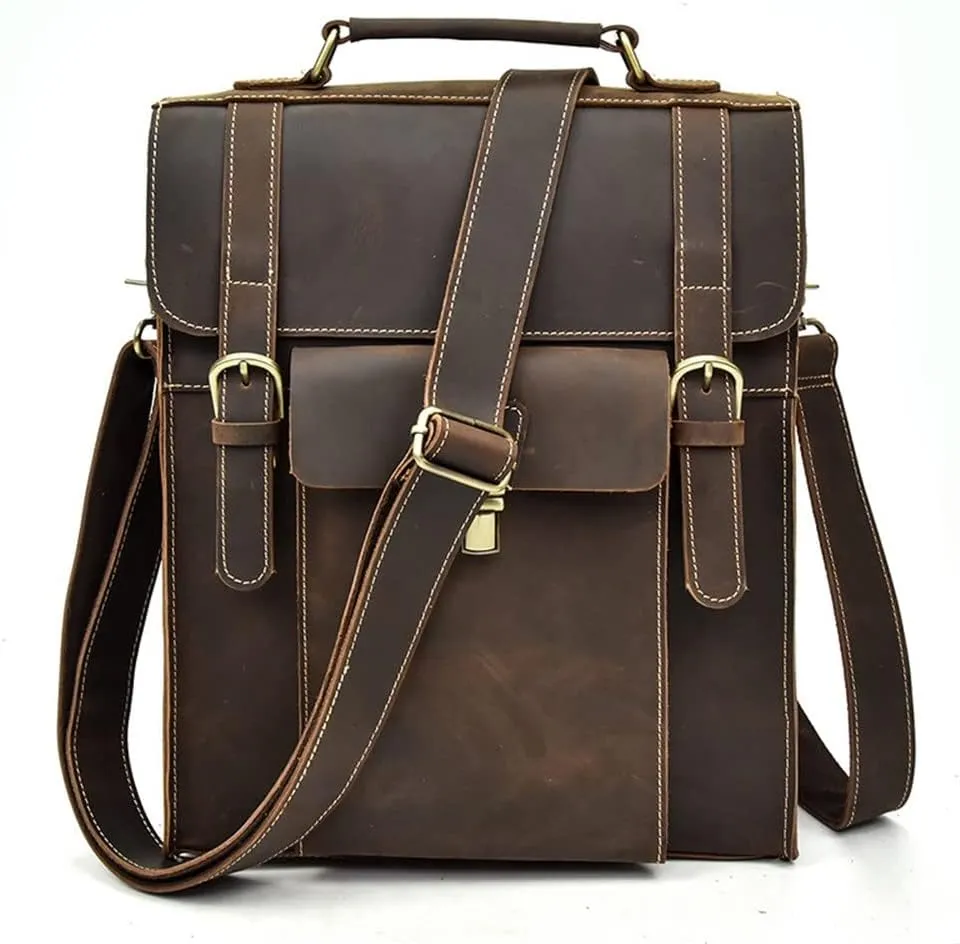 Retro Men's Handbags Backpacks Backpacks Shoulder Diagonal Briefcases Business Bags(E)