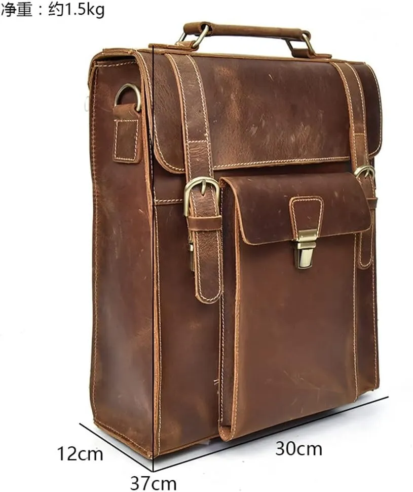 Retro Men's Handbags Backpacks Backpacks Shoulder Diagonal Briefcases Business Bags(E)