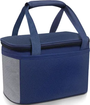 Reusable Lunch Box Lunch Bag for Women Men Insulated Lunch Bag Women Lunch Cooler Tote Bags for Office Work Picnic Outdoor Travel, Navy blue