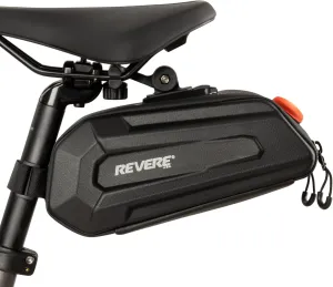 REVERE RSB3 Bike Saddle Bag - The Ultimate 3D Hard Shell Seat Bag with Reflective Strip for Mountain and Road Bikes, Featuring Quick Release Mounting and 2L Capacity, 2 Tire Levers and Taillight