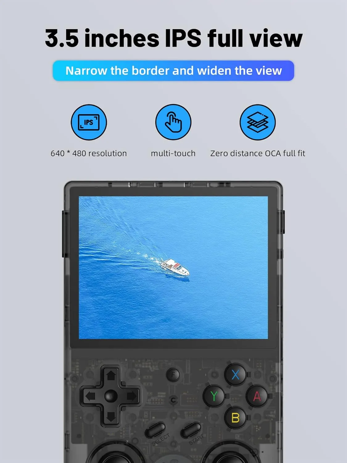 RG353V Retro Video Handheld Game Console 3.5" IPS Screen Android 11 and Linux System RK3566 64bit Game Player 64G TF Card Built-in 4450 Classic Games Bluetooth 4.2 and 5G WiFi