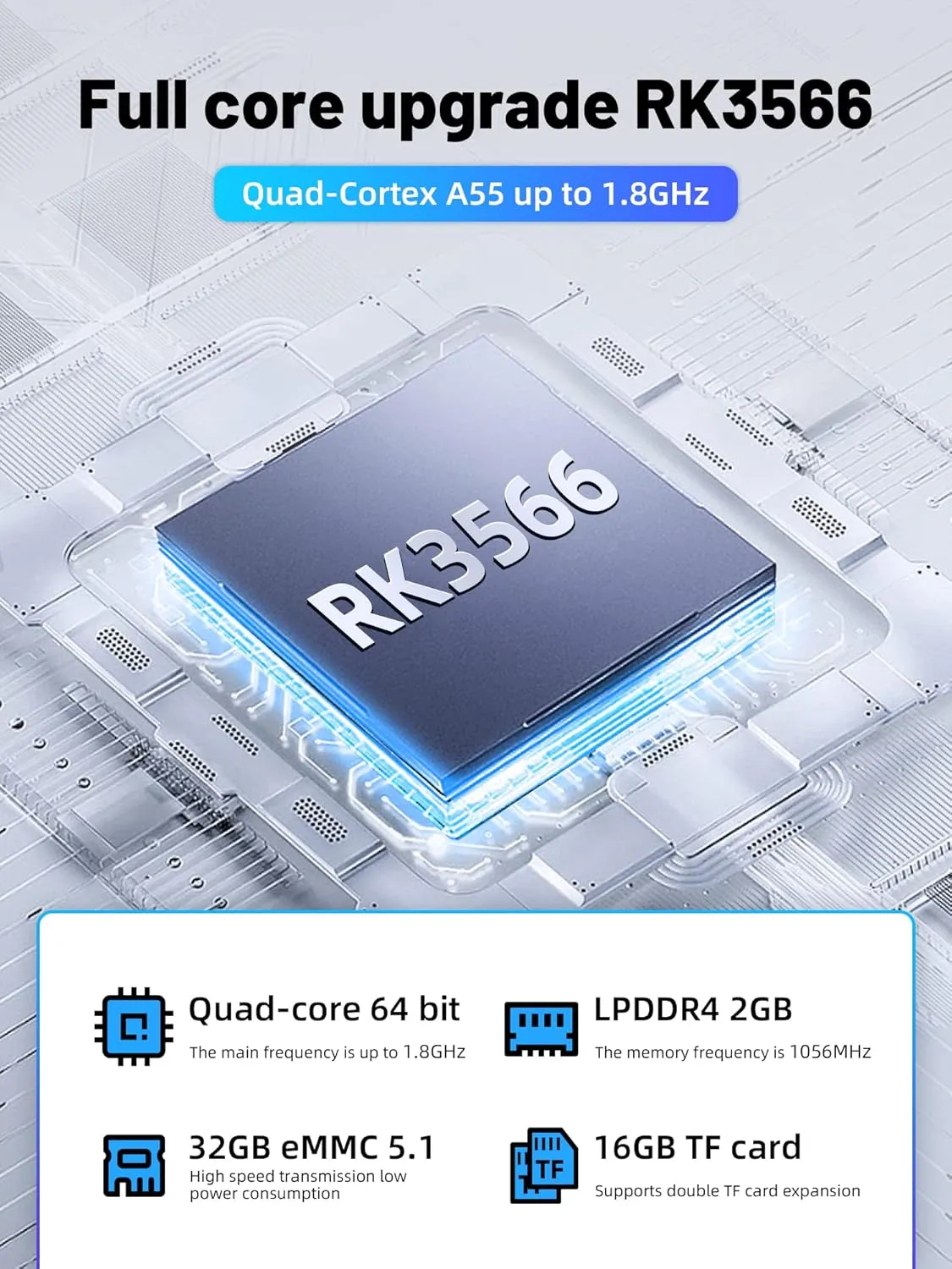 RG353V Retro Video Handheld Game Console 3.5" IPS Screen Android 11 and Linux System RK3566 64bit Game Player 64G TF Card Built-in 4450 Classic Games Bluetooth 4.2 and 5G WiFi