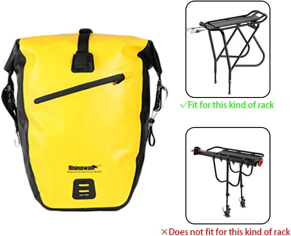 Rhinowalk Bike Bag Waterproof Bike Pannier Bag 27L,(for Bicycle Cargo Rack Saddle Bag Shoulder Bag Laptop Pannier Rack Bicycle Bag Professional Cycling Accessories)
