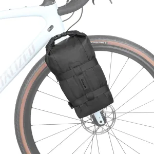 Rhinowalk Bike Front Fork Bag - Waterproof Pannier Saddle Bag - 6.5L for E-Scooter, Mountain, Road Bike Accessories - Black