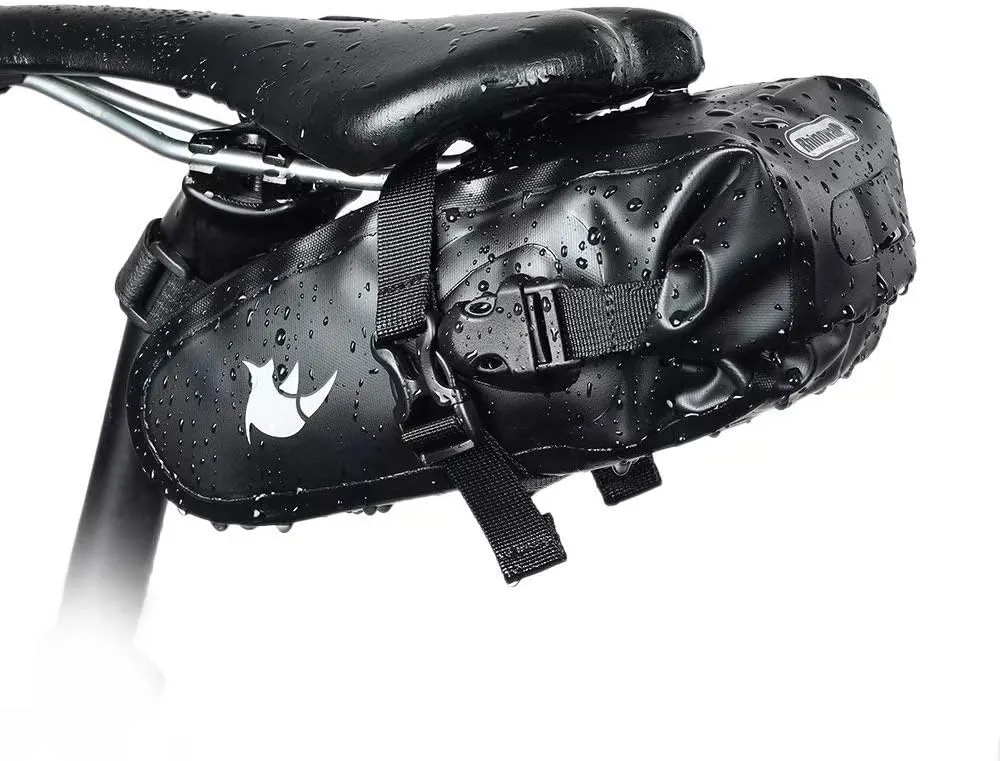 Rhinowalk Bike Saddle Bag Waterproof Bicycle Bag Cycling Seat Bag Mountain Road Portable Storage Bag, 1.5L