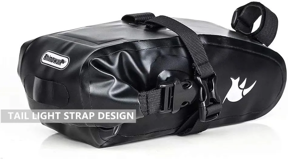 Rhinowalk Bike Saddle Bag Waterproof Bicycle Bag Cycling Seat Bag Mountain Road Portable Storage Bag, 1.5L