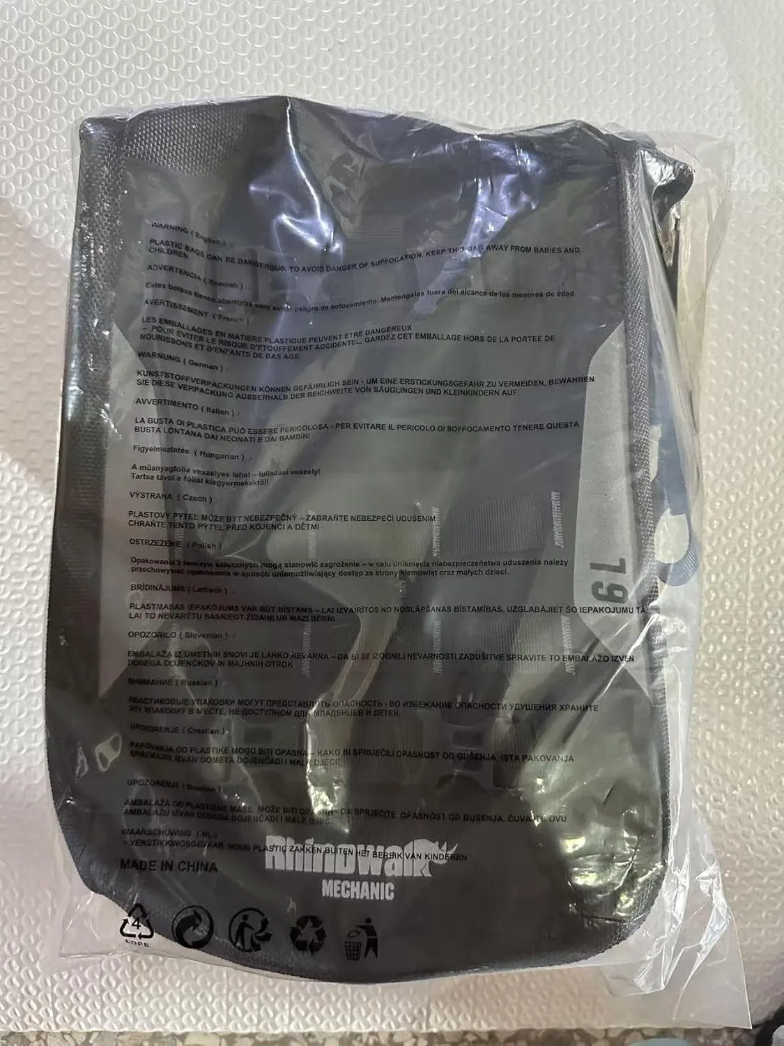 Rhinowalk Motorcycle Front Bumper Bag, Motorbike Side Bag Waterproof Motorcycle Saddle Pannier Tail Bag with MOLLE System Motor Accessories-Black