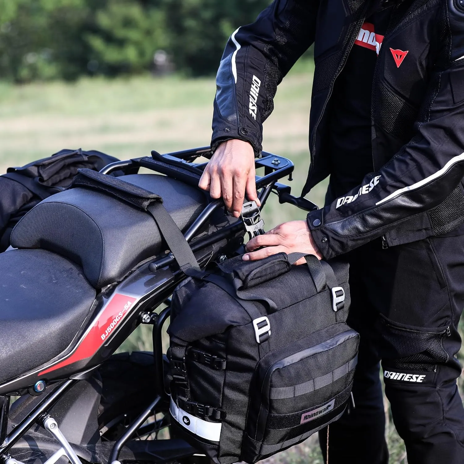 Rhinowalk Motorcycle Saddle Bag Waterproof 20L Motor Side Saddlebags Quick Release Pannier Bag Motorcycle Accessory