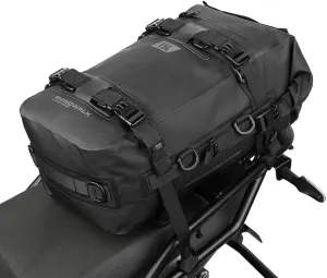 Rhinowalk Motorcycle Tail Bag Motorbike Side Bag 15L Full Waterproof Motor Saddle Pannier Bag Rear Rack Trunk Professional Motor Accessories-Black