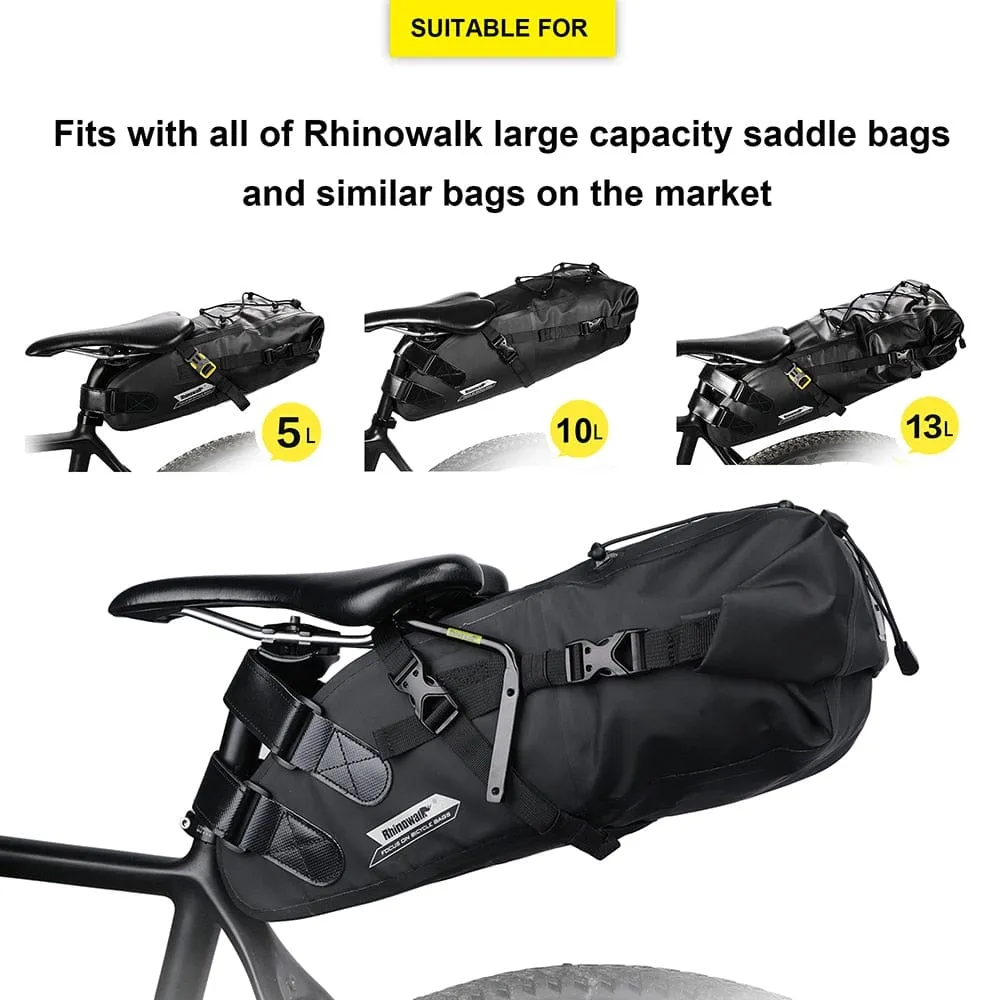 RHINOWALK - Saddle Bags (10L-13L Waterproof) with Stabilizer Bracket Mount