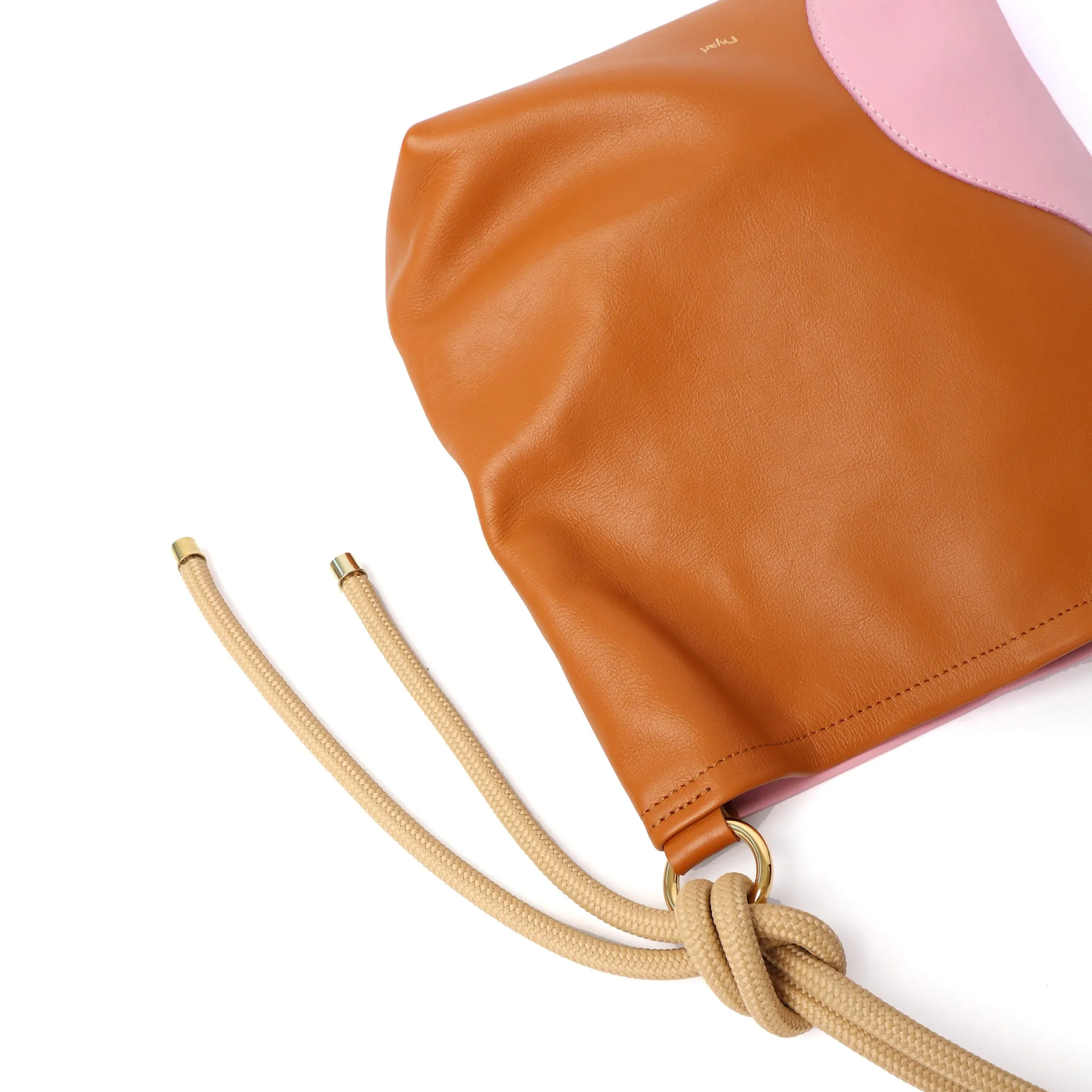 Ripple Tote - Tan / Candy Pink