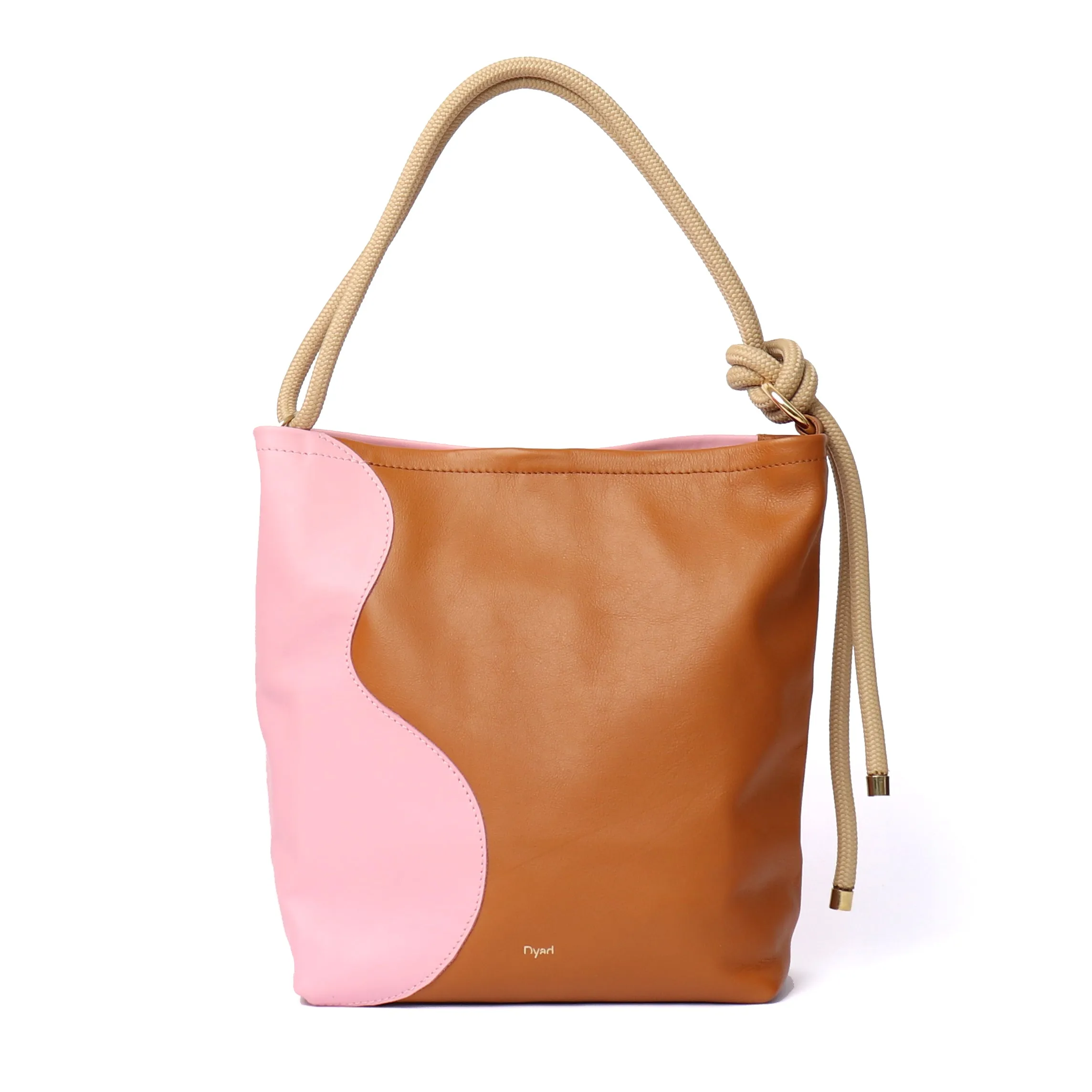 Ripple Tote - Tan / Candy Pink