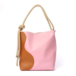 Ripple Tote - Tan / Candy Pink