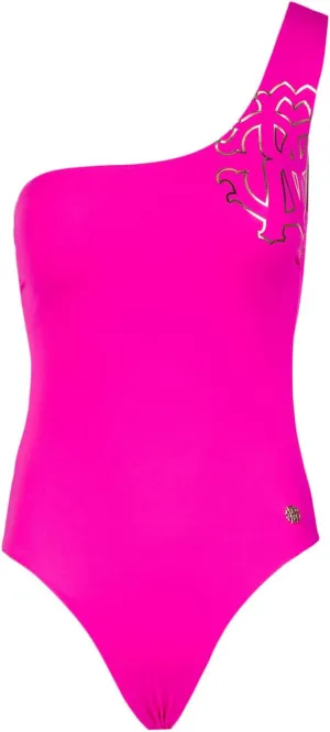 ROBERTO CAVALLI Pink One Piece One Shoulder Swimsuit- for Womens