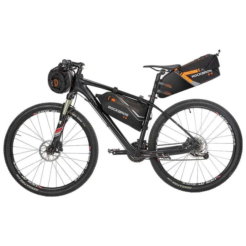 ROCKBROS Bike Bags Reflective Waterproof Large Capacity Bag Foldable Saddle Bags 10L