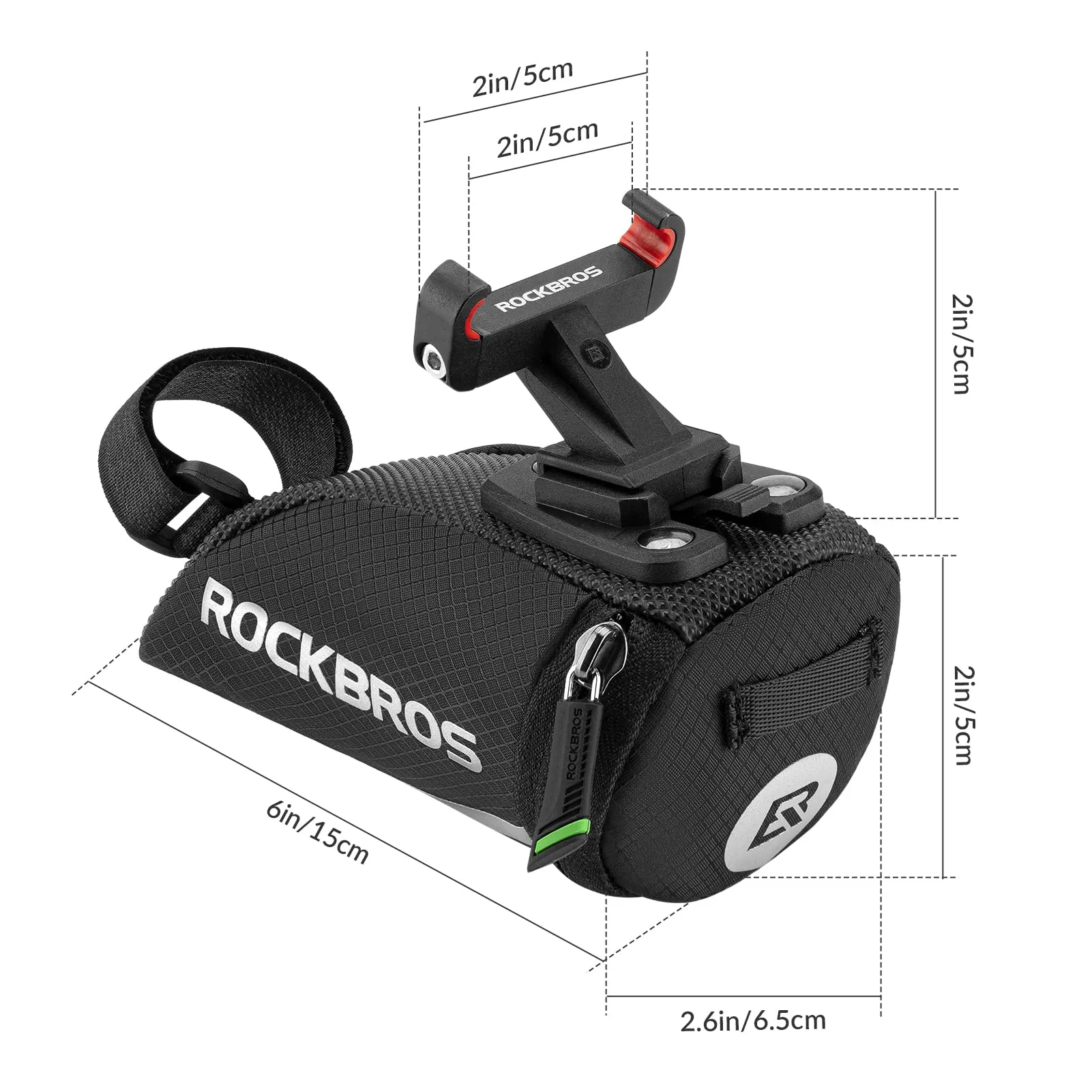 ROCKBROS Bike Mini Saddle Bag Quick Release Under Seat Pouch