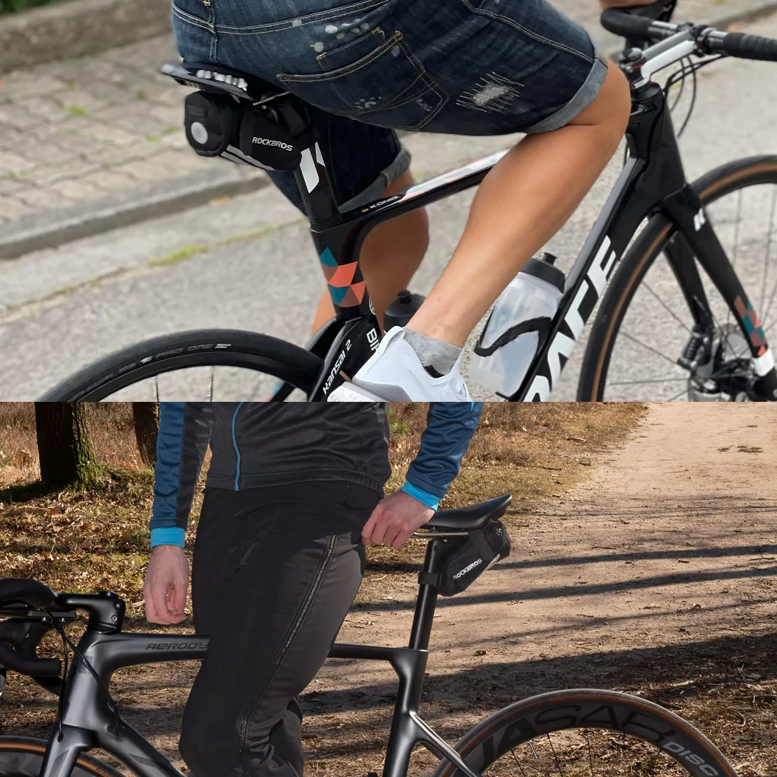 ROCKBROS Bike Mini Saddle Bag Quick Release Under Seat Pouch