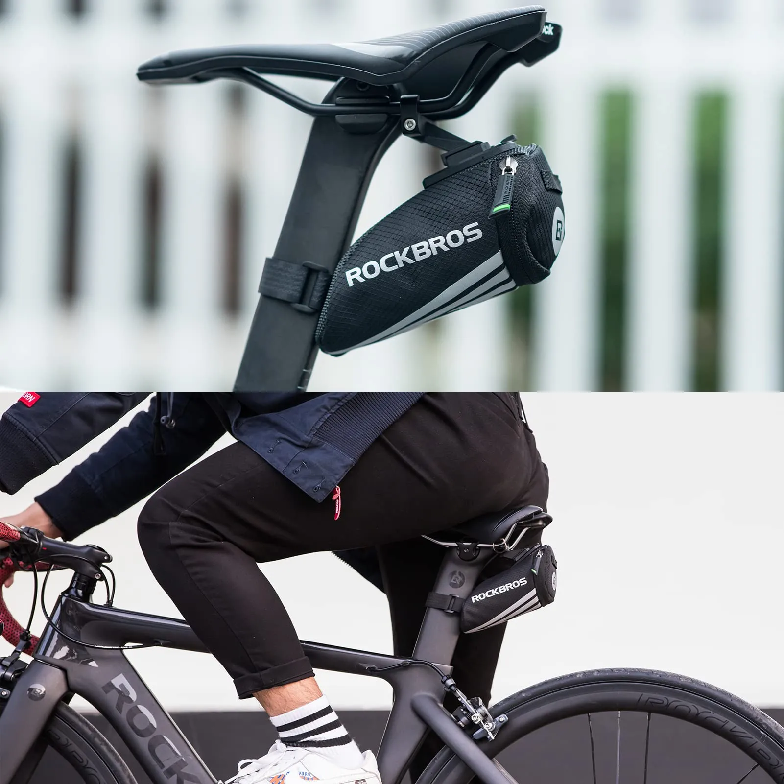 ROCKBROS Bike Mini Saddle Bag Quick Release Under Seat Pouch