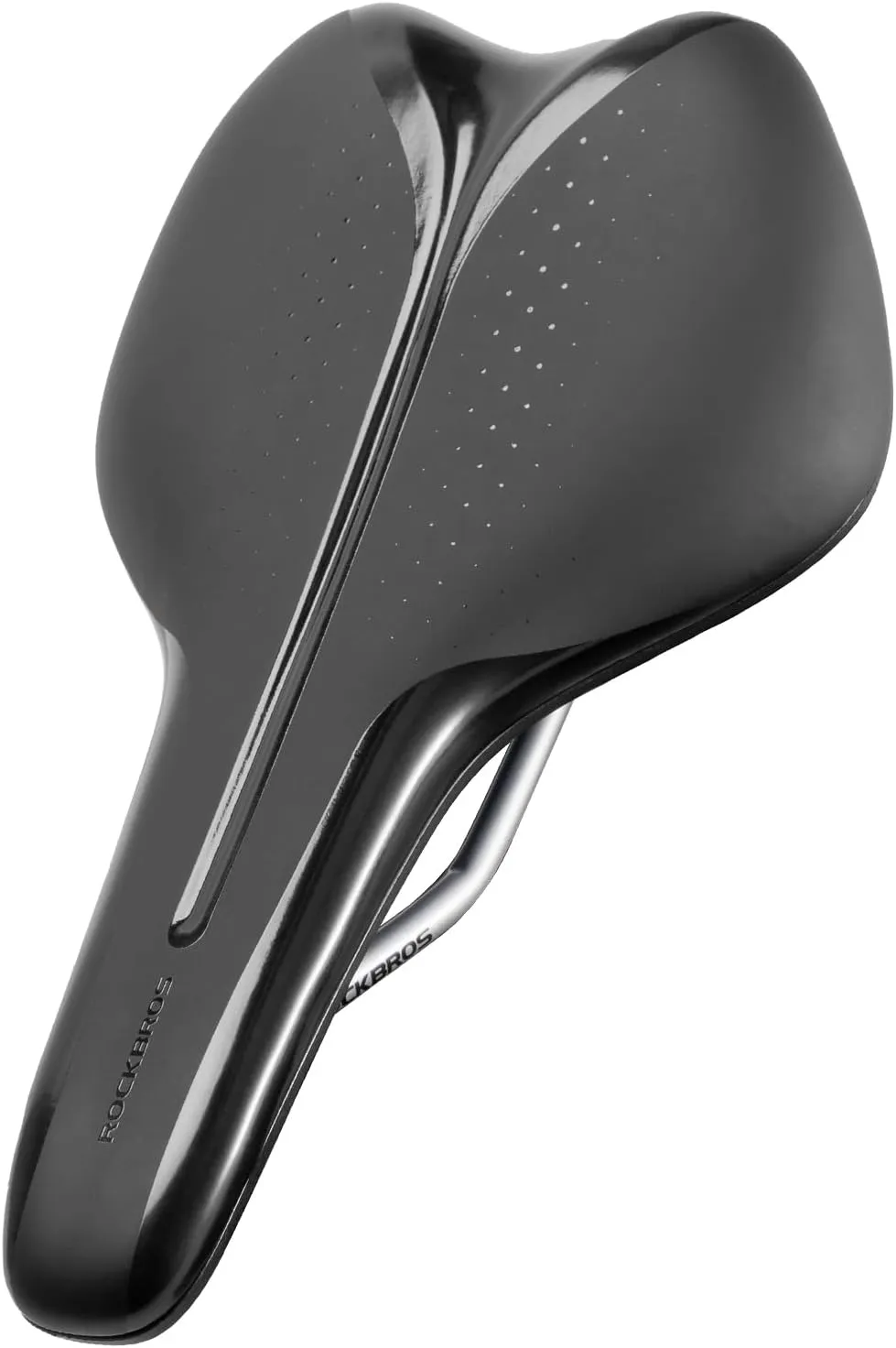 ROCKBROS Bike Seat, Comfortable Bike Seat Cushion for Men Women，Lightweight Adjustable Bicycle Seat with Ventilation & Shock-Absorbing, Waterproof Bike Saddle for Road/Indoor Bikes