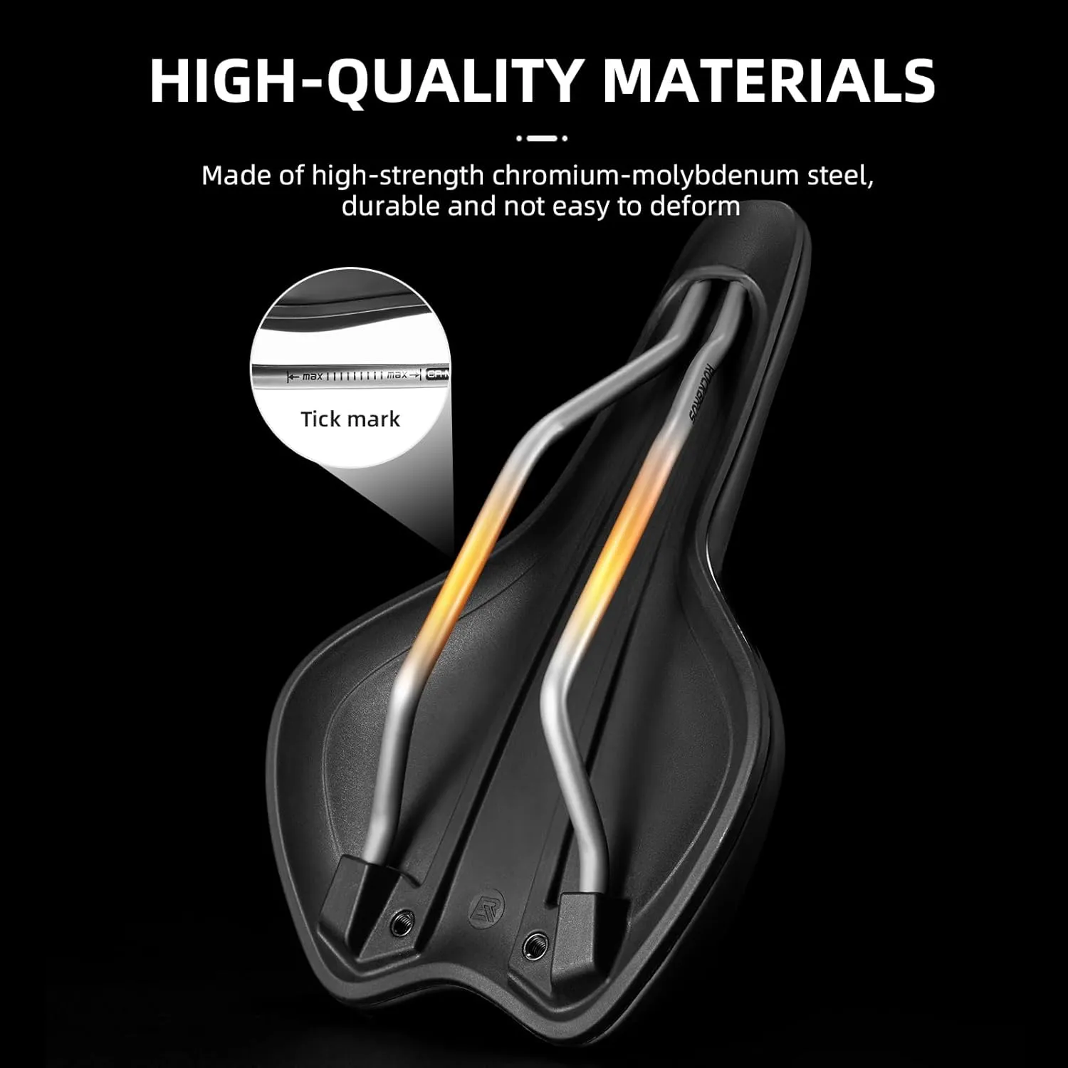 ROCKBROS Bike Seat, Comfortable Bike Seat Cushion for Men Women，Lightweight Adjustable Bicycle Seat with Ventilation & Shock-Absorbing, Waterproof Bike Saddle for Road/Indoor Bikes