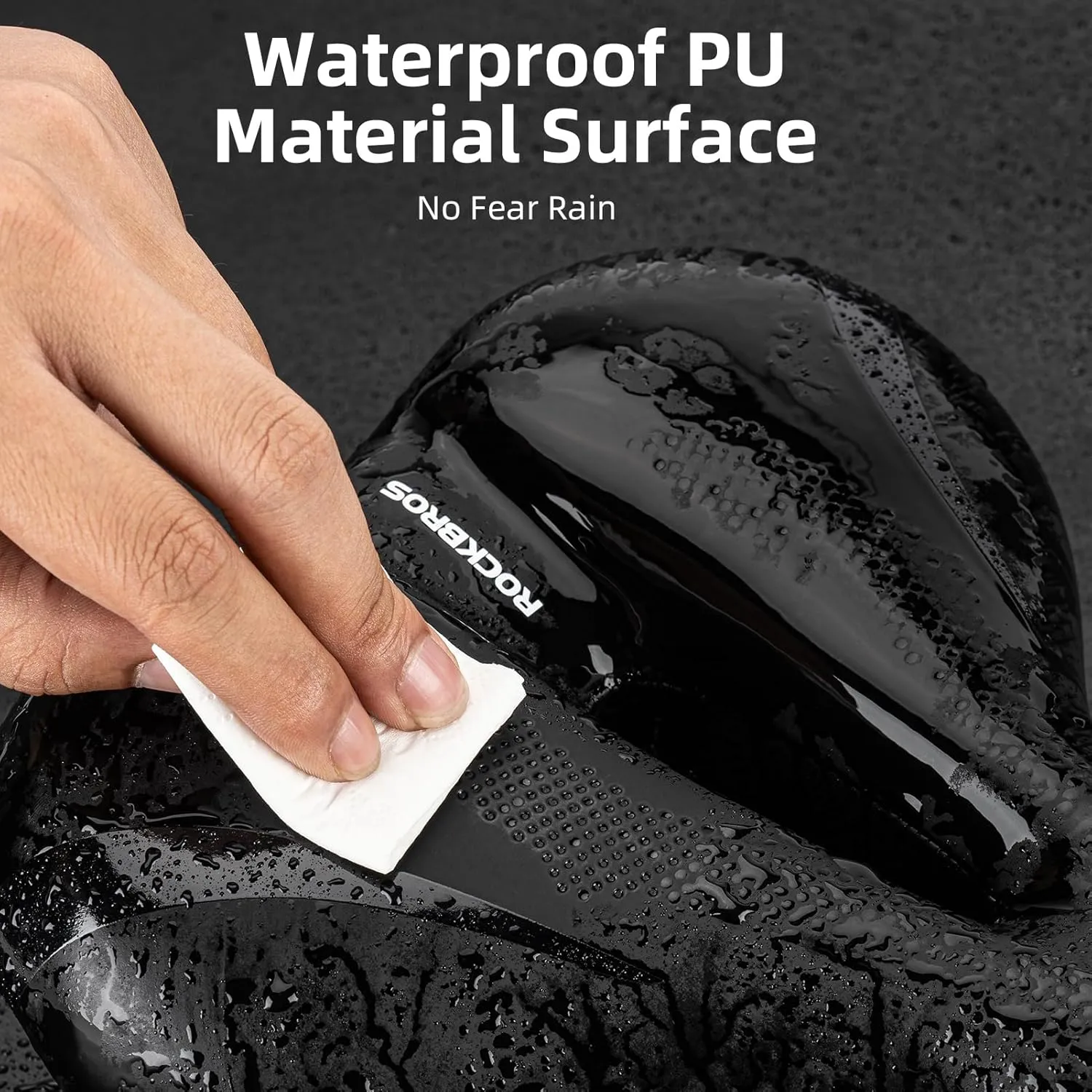 ROCKBROS Bike Seat for Men Women Comfort Wide Gel Bike Seat Replacement,Breathable Waterproof Padded Bicycle Saddle, Compatible with Cruiser/Mountain/Fat Bikes