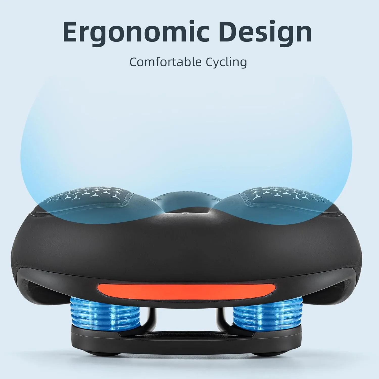 ROCKBROS Bike Seat for Men Women Comfort Wide Gel Bike Seat Replacement,Breathable Waterproof Padded Bicycle Saddle, Compatible with Cruiser/Mountain/Fat Bikes