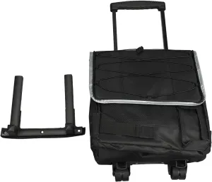 Rolling Cooler Bag Professional Leakproof Insulated Food Storage Bag Camping Outdoor Picnic Black 43L