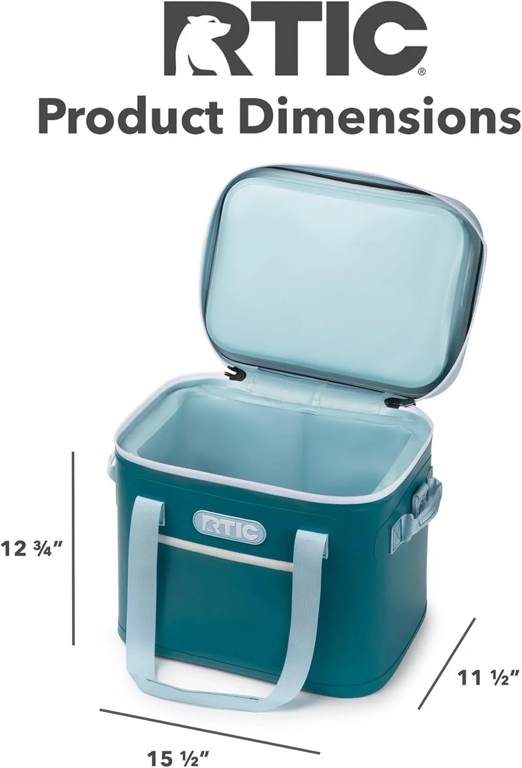 RTIC Ultra-Tough Soft Cooler 30 Can, Insulated Bag Portable Ice Chest Box for Lunch, Beach, Drink, Beverage, Travel, Camping, Picnic, Car, Trips, Floating Cooler Leak-Proof with Zipper