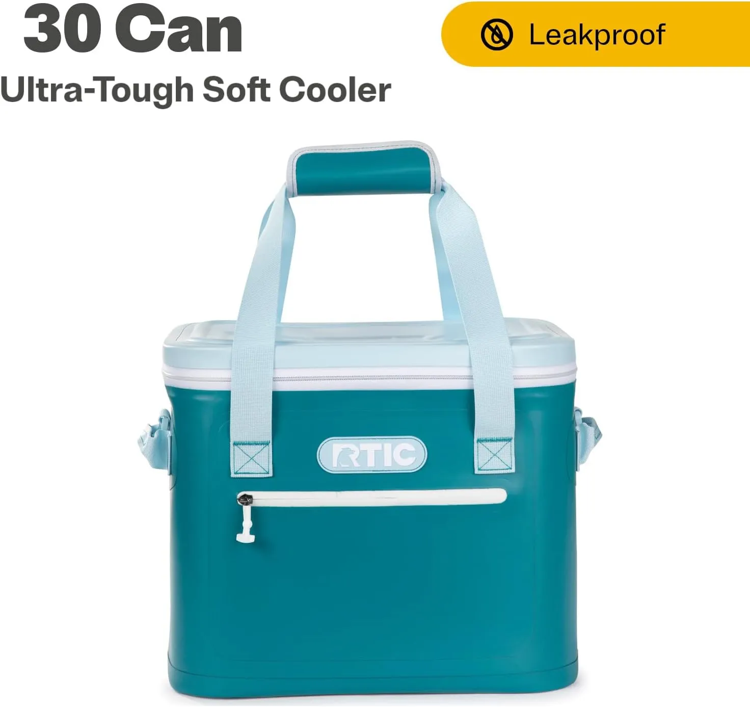 RTIC Ultra-Tough Soft Cooler 30 Can, Insulated Bag Portable Ice Chest Box for Lunch, Beach, Drink, Beverage, Travel, Camping, Picnic, Car, Trips, Floating Cooler Leak-Proof with Zipper