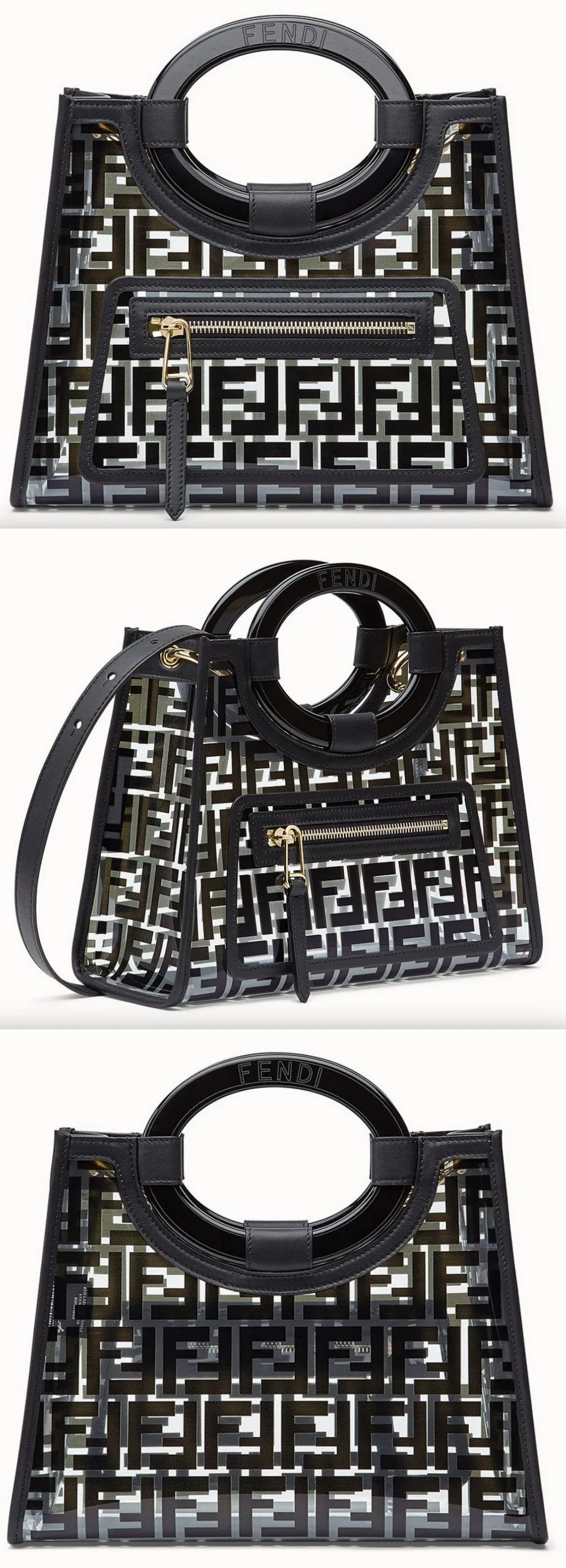 Runaway Pu Shopper, Small, Black