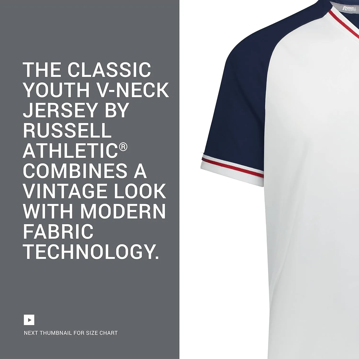 Russell Athletic Boys' Youth Classic V-Neck Jersey