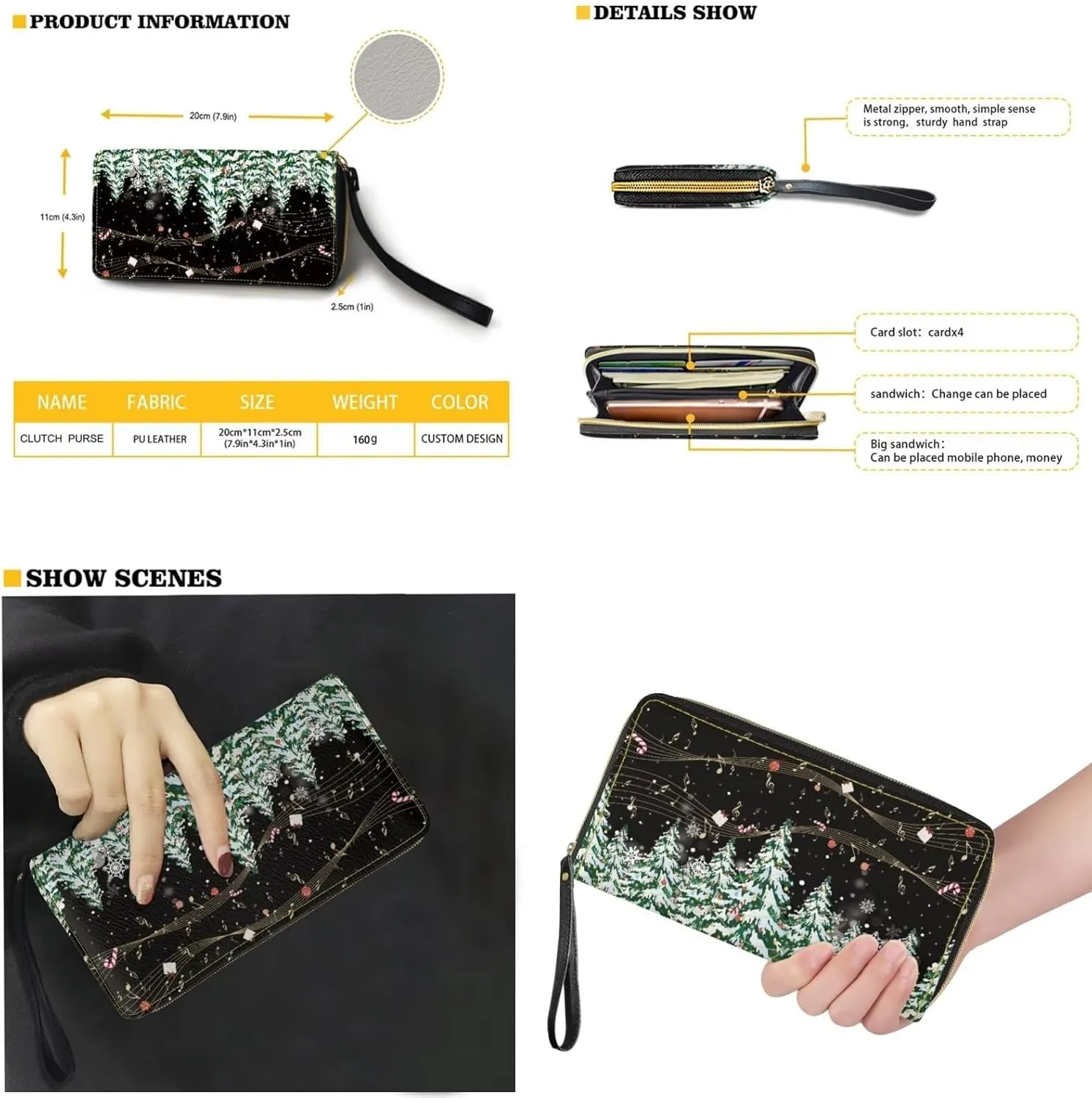 Saddle Bag for Women Shoulder Bag Purse Matched Wristlet Wallet Set of 2