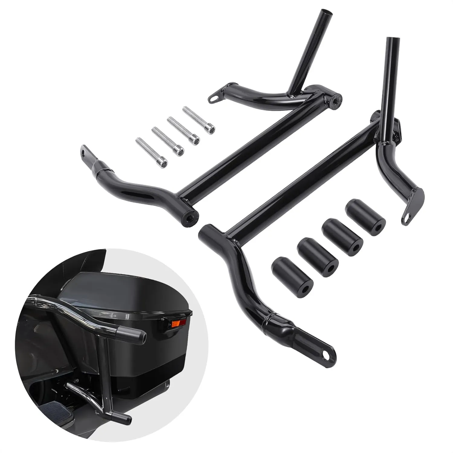 Saddle Bag Guards Crash Bars Protection for Harley Davidson Touring Models 2009-2024 (Electra Glide, Road Glide, Road King, Street Glide, Ultra Limited) Gloss Black