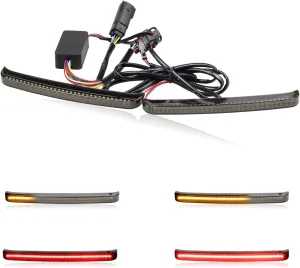 Saddle bag LED Tail Lights Smoked Saddlebag Brake Running Light with Sequential LED Turn Signals for Harley Touring, Sportster, Dyna, Street Glide Road King 2014-2023