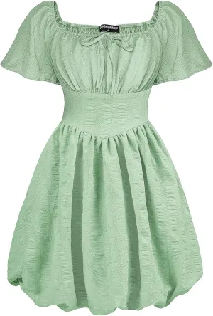 Scarlet Darkness Women Summer Bubble Dress Flutter Sleeve Cottagecore Mini Corset Dress