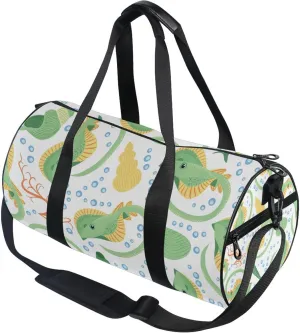 Sea Stingray Fish Gym Duffle Bag Women Men Sports Fitness Bag for Travel Workout Gymnastics Dance Ballet